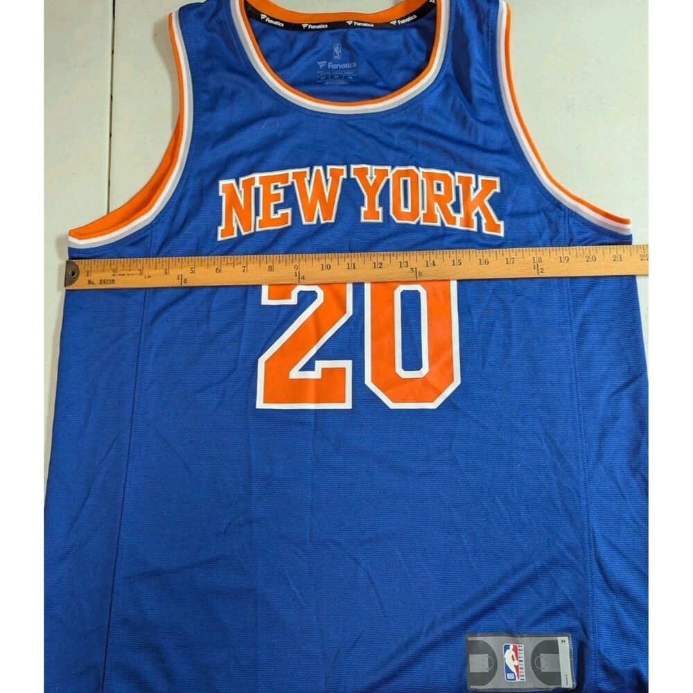 FANATICS FAST BREAK NBA NEW YORK KNICKS KEVIN KNOX BLUE JERSEY sz MEDIUM - Picture 4 of 11